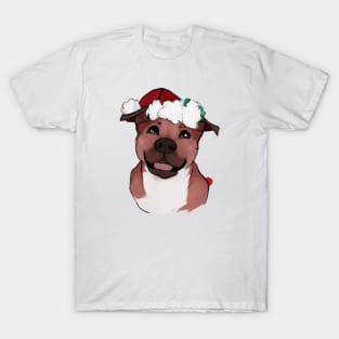 Cute Staffordshire Bull Terrier Drawing T-Shirt